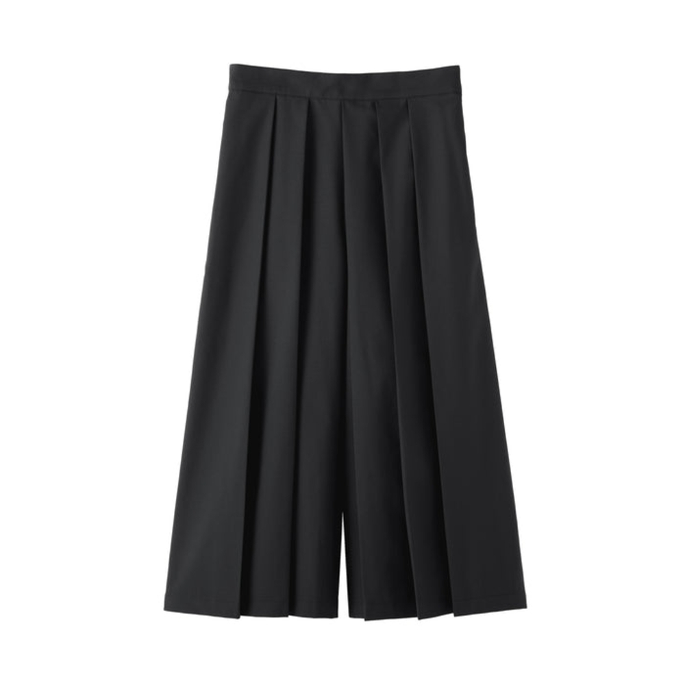 MUJI Black Hakama Pants Pleated Wide-Leg Culotte Skirt